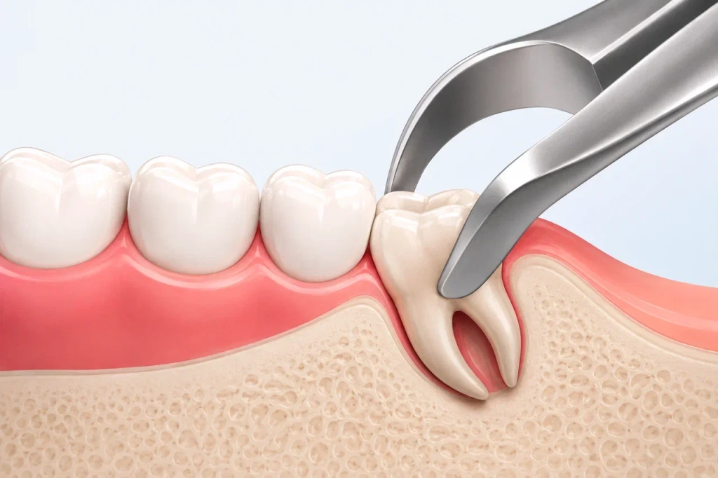 The effect of wisdom tooth extraction